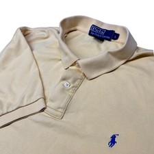 Polo Ralph Lauren Polo Shirt Mens Large Yellow Short Sleeve Embroidered Pony