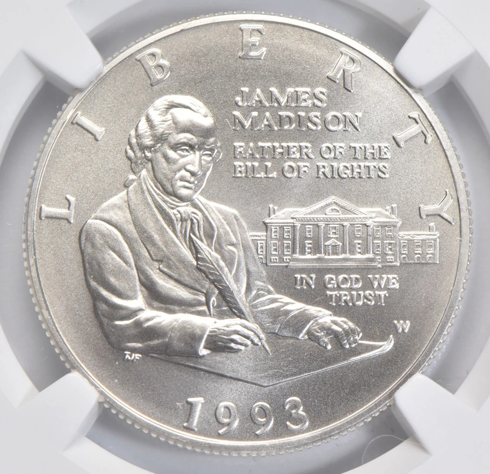 MS70 1993-W James Madison Commemorative Half Dollar NGC - Image 3 of 4