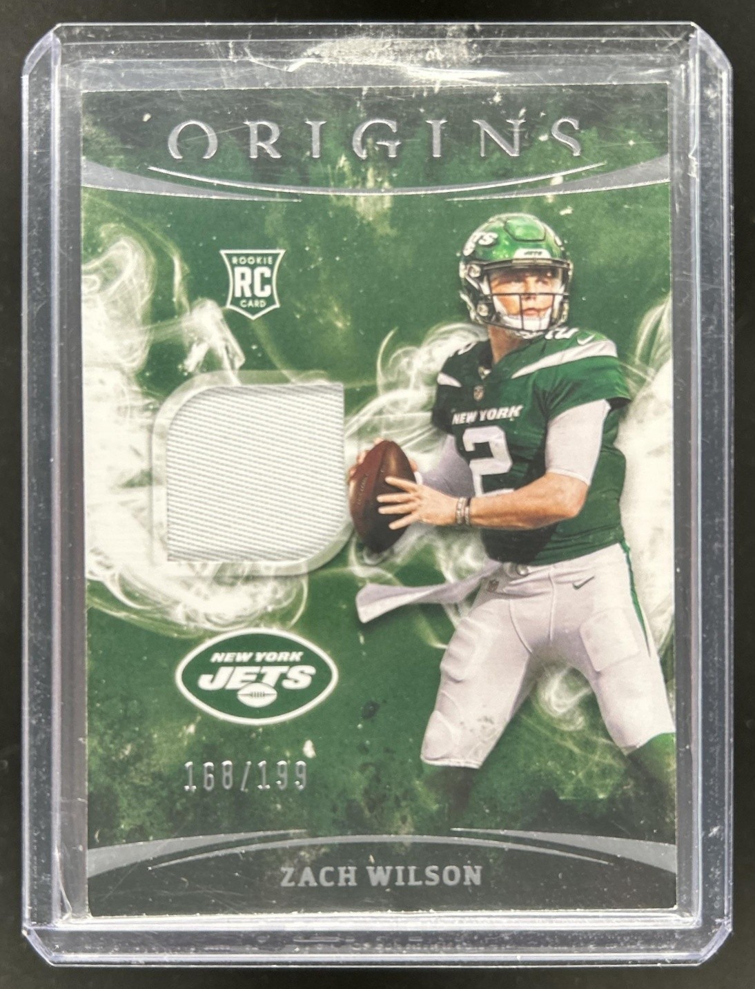 2021 Panini Origins Zach Wilson Patches RC #/199 Jets Rookie