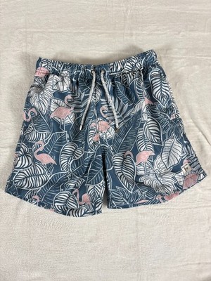 The Endless Summer Board Shorts Men Lg Multi Flamingo Tropical Print Swimwear