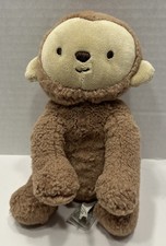 Carter  s Child Of Mine Plush Brown  Cream Monkey 8  Seated Stuffed Animal Toy