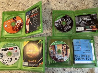 Xbox One Game Bundle   GTA 5, Madden 20, NBA 2K19, Modern Warfare 2019