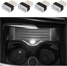 4 PCS USB LED Car Interior Atmosphere Lamp, Portable Mini LED Night Light, Plug-