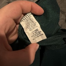 Windsor Dark Satin Green Long Dress Slit Size XL Formal Prom Wedding