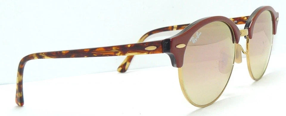 Ray Ban SONNENBRILLE BRAUN GOLD SPIEGEL RB 4246 CLUBROUND 4346 BRILLE 3016 ETUI, Foto 2 von 5