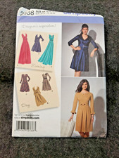 Simplicity Pattern 2338 Misses' Dress in 2 Lengths w/ Sleeve Uncut 10~18 (C7B4)