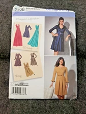 Simplicity Pattern 2338 Misses' Dress in 2 Lengths w/ Sleeve Uncut 10~18 (C7B4)