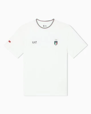2025 EA7 EMPORIO ARMANI OLIMPIADI ITALIA T-SHIRT MAGLIA SCI UOMO 7M001273 M0217
