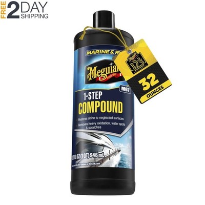 Meguiars Marine RV One Step Compound 32oz Oxidation Scratch Water Spot