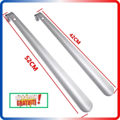 Chausse-Pied Long 42/52cm Acier Inox - Ergonomique Senior & Femme Enceinte - Photo 1/4