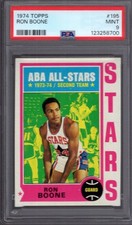 1974 Topps ABA #195 RON BOONE ALL-STAR PSA 9 MINT Utah STARS / IDAHO ST Centered