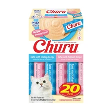 Inaba Churu Creamy, Lickable Wet Cat Treats, 0.5 oz, 20 Tubes, Tuna Variety