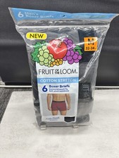Fruit of the Loom Men's Cotton Stretch Boxer Briefs M 32-34 5 Pack One Missing