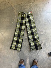 Vintage 70s Male Brand Plaid Wide Leg Bell Bottom Hippie Pants 28 x 30 Women  s