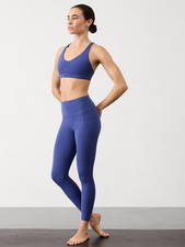 Athleta M MEDIUM Salutation Stash High Rise Tight Leggings, Dusk blue FULL NWT
