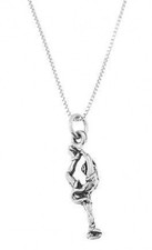 Sterling Silver Figure Skater Ice Skating Charm or Pendant