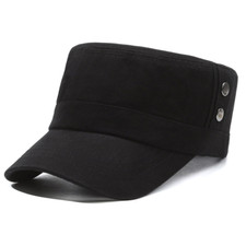 Men Fashion Military Style Flat Top Adjustable Baseball Cap Retro