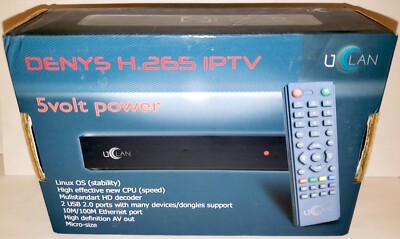 UCLAN DENYS H.265 IPTV / OTT Multimedia Receiver Video Decoder HD Streamer