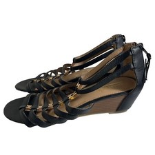 Sandales Plateforme Charming Charlie - Taille 10 US, Talon Wedge En Paille Avec Nœud Canvas