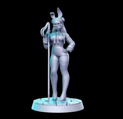 Synthia Skye Cyberpunk Pinup Sci-Fi Miniature DnD Tabletop RPG Role Playing