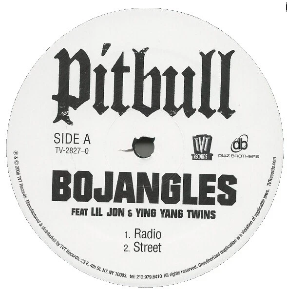 Pitbull Sola Velocidad de 33 RPM Discos de Vinilo