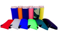 Blank Foam Collapsible Slim Can Coolie; Choose Color and Quantity
