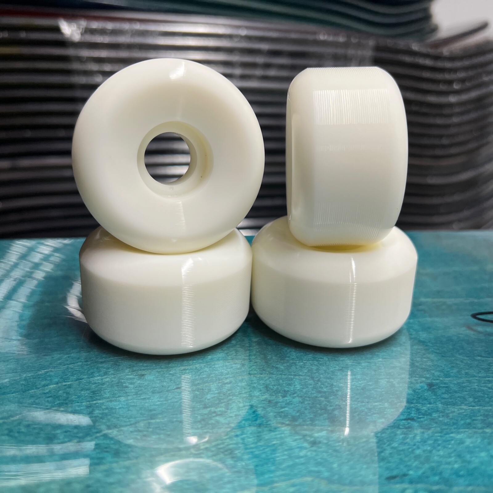 Wheels | Blank White| 97a Duro | Free Shipping