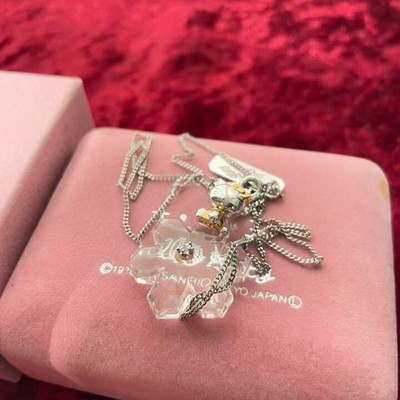 Hello kitty 30th anniversary silver925 Diamond necklace Sanrio Genuine  Unused
