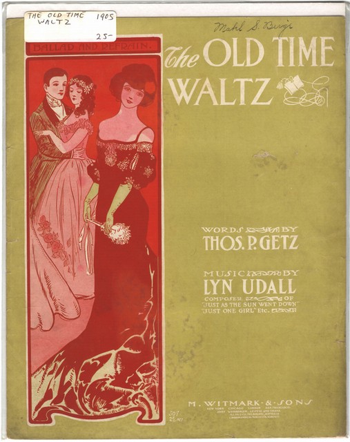 Rare Antique Original VTG 1905 Old Time Waltz Piano Sheet Music Print