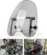 PSLER 18" x 16" Windshield Windscreen for 7/8" and 1" Handlebars (Gray)