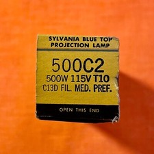 CZX 500C2 Projection Lamp Bulb Sylvania Blue Top 500w 120v VINTAGE NOS NIB