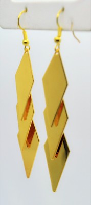 E001 Unique Simple Design Light weight gold plated Dangle Fashion Earrings