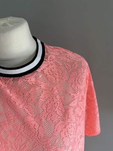 ASOS Women's Pink Lace Sheer Blouse Size 6 - Picture 2 of 5