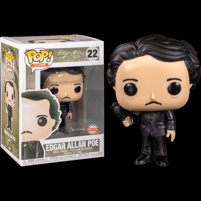 En Oferta Funko Pop 22 Edgar Allan Poe Con Corvo Special Edition + Protector Case Crow