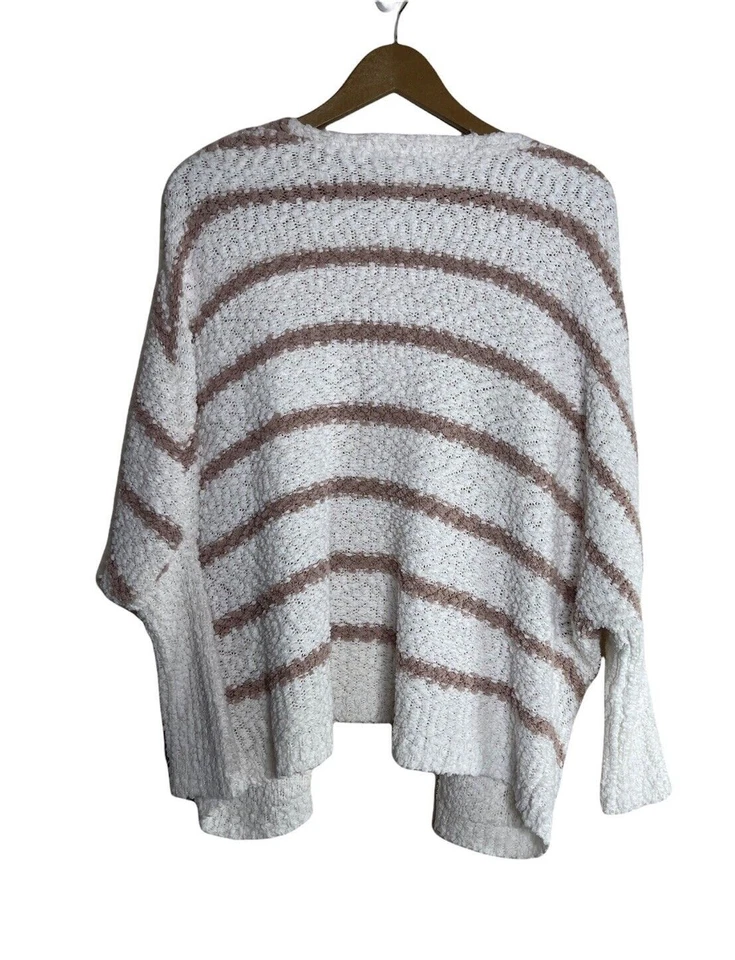 C & C California Cardigan Sweater Open Front Striped Size M NWT   - Image 2 of 4