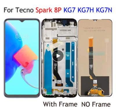 For Tecno Spark 8P KG7 KG7H KG7N LCD Display Touch Screen Digitizer Panel Assemb