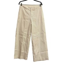 Everlane NWOT White Stretch High Waist Wide Leg Minimalist Neutral Trouser Pant