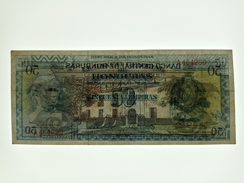 HONDURAS 50 LEMPIRAS 20 1 1956 P 54 VF++ spedizione gratuita da 100€ - Foto 4 di 6