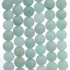 6MM MATTE GREEN AVENTURINE GEMSTONE ROUND LOOSE BEADS 15"