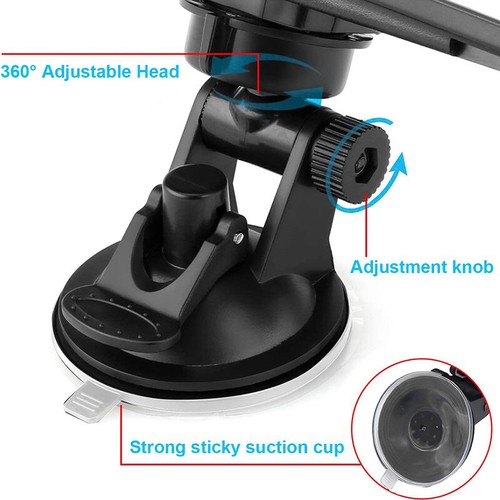 Car Interior Rearview Flat Mirror with Suction Cup Anti-glare Blue Universal Fit - Picture 13 of 20