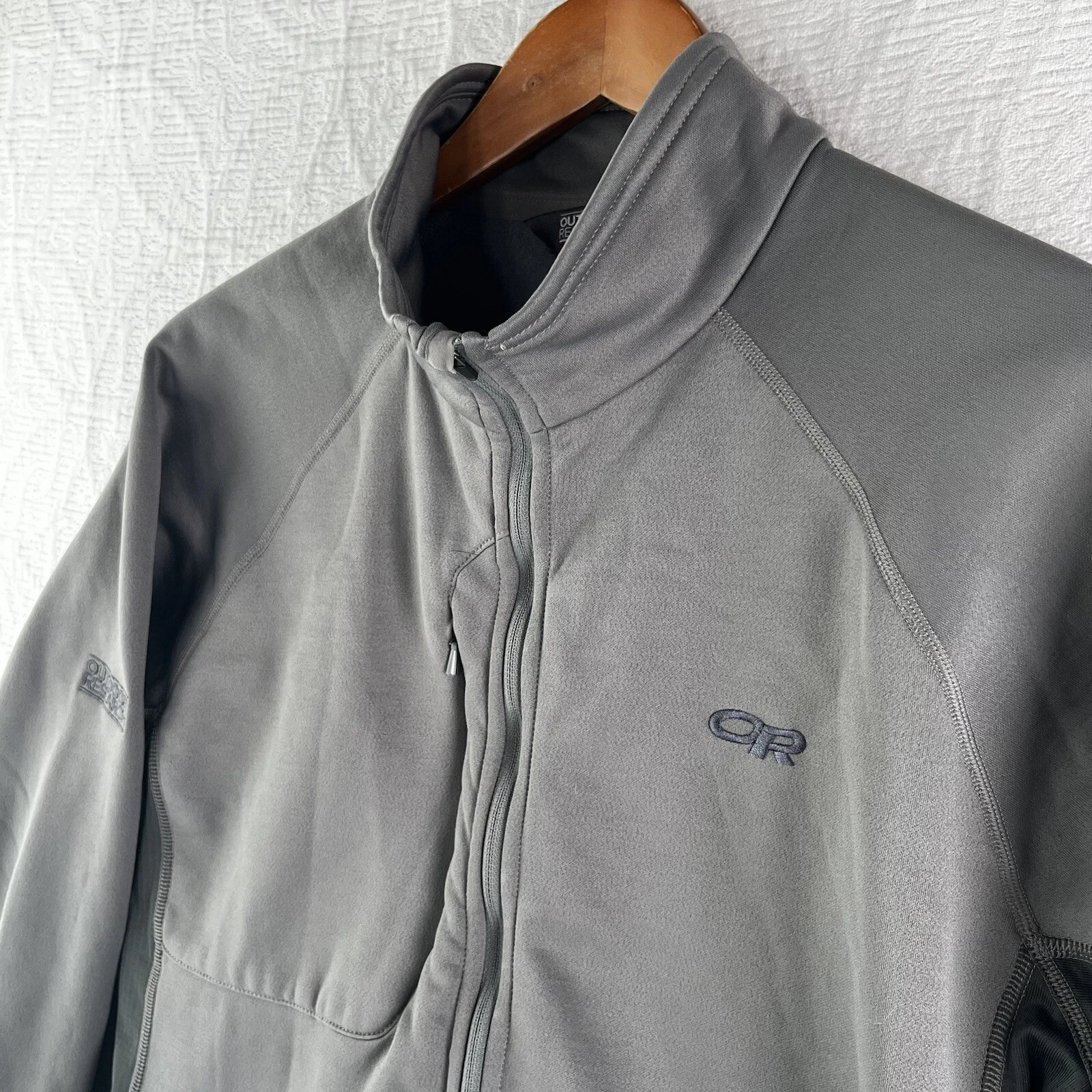 outdoor-research radiant hybrid full zip thumb holes fleece jacket