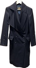 Vivienne Westwood Anglomania Dark Navy Jabot Wool Coat Size 42 Uk8 10