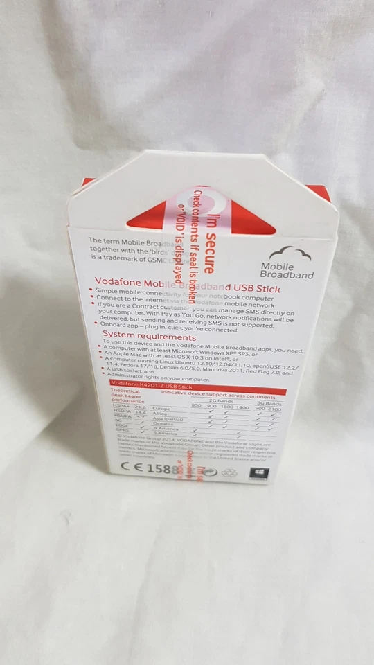 NEW ZTE Vodafone LOCKED k4201-z Mobile Broadband HSPA USB Stick 2G/3G Laptop PC - Image 4 of 4