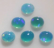 PARAIBA OPAL 5x4MM OVAL CUT CAB NEON BLUE COLOR SOLD PER STONE F-280