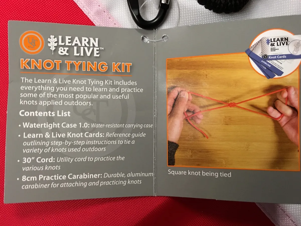 Knot tying cards & Kit learn &live survival gear emergency disaster  tactical UST