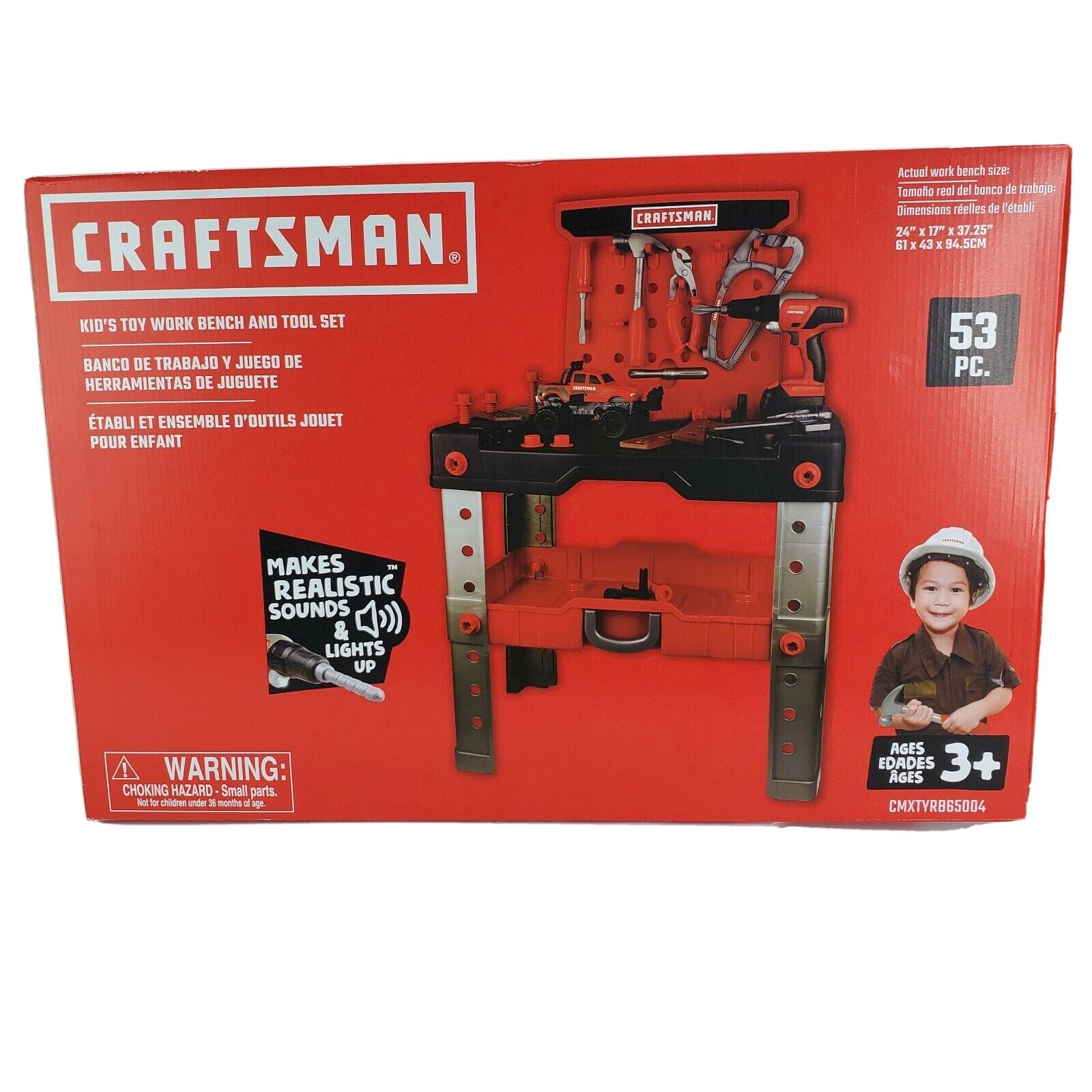 Brand New Unopened Craftsman Kids Toy Work Bench And Tool Set 53 Pcs