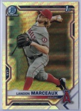 Landon Marceaux - 2021 1st Bowman Chrome Draft Refractor Rookie Card - LA ANGELS
