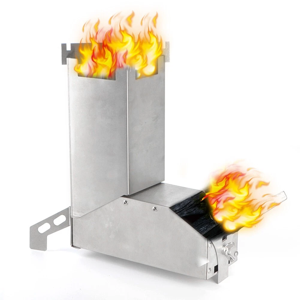 Rocket Stove Camping Stove Backpacking Foldable Outdoor Events Stainless  Steel | eBay