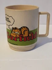 Vintage 1978 GARFIELD Coffee Mug DEKA Plastic HAVE A NICE DAY Cartoon #2