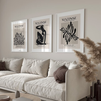 3 Set Matisse Leaves & Girl Vector Art Poster Unframed HIGH QUALITY
